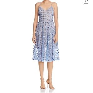 Aidan Mattox Lace embroidered, Sequined midi dress